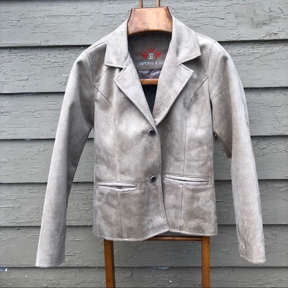 HP! 🤩 NWOT! Emporio & Co. Italian suede jacket! - Picture 2 of 8